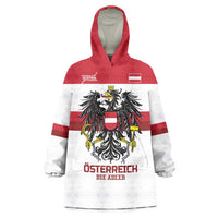 Custom Hockey 2026 Austria Wearable Blanket Hoodie Osterreich Die Adler