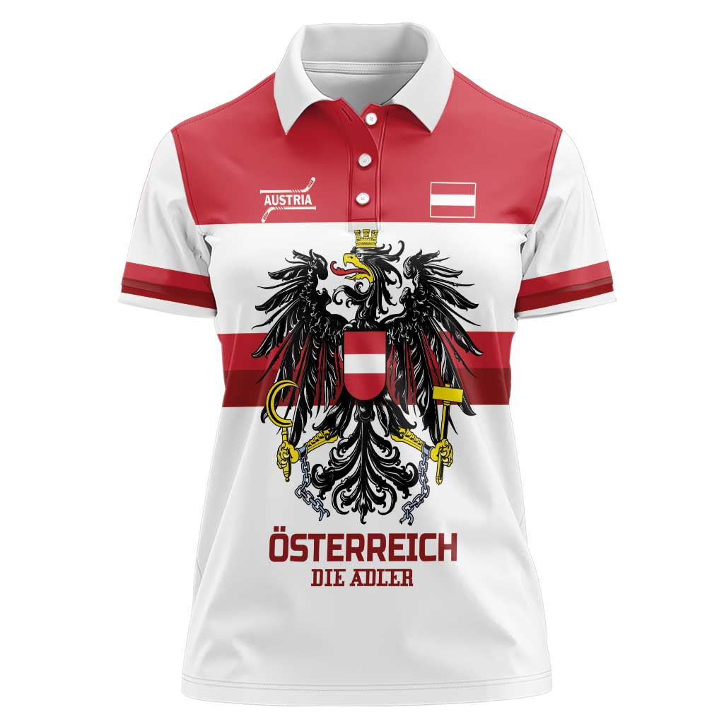 Custom Hockey 2026 Austria Women Polo Shirt Osterreich Die Adler