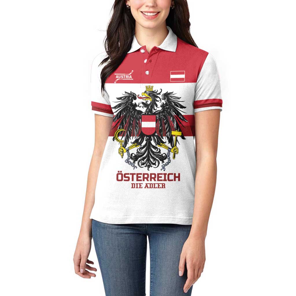 Custom Hockey 2026 Austria Women Polo Shirt Osterreich Die Adler