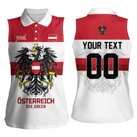 Custom Hockey 2026 Austria Women Sleeveless Polo Shirt Osterreich Die Adler