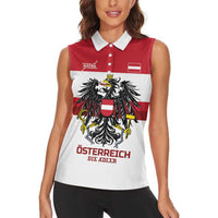 Custom Hockey 2026 Austria Women Sleeveless Polo Shirt Osterreich Die Adler