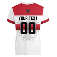 Custom Hockey 2026 Austria Women V-Neck T-Shirt Osterreich Die Adler