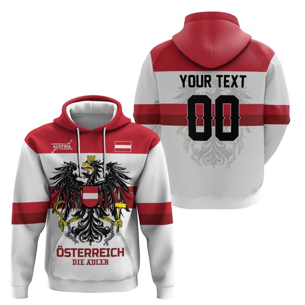 Custom Hockey 2026 Austria Zip Hoodie Osterreich Die Adler