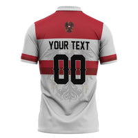Custom Hockey 2026 Austria Zipper Polo Shirt Osterreich Die Adler