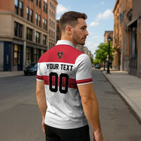 Custom Hockey 2026 Austria Zipper Polo Shirt Osterreich Die Adler