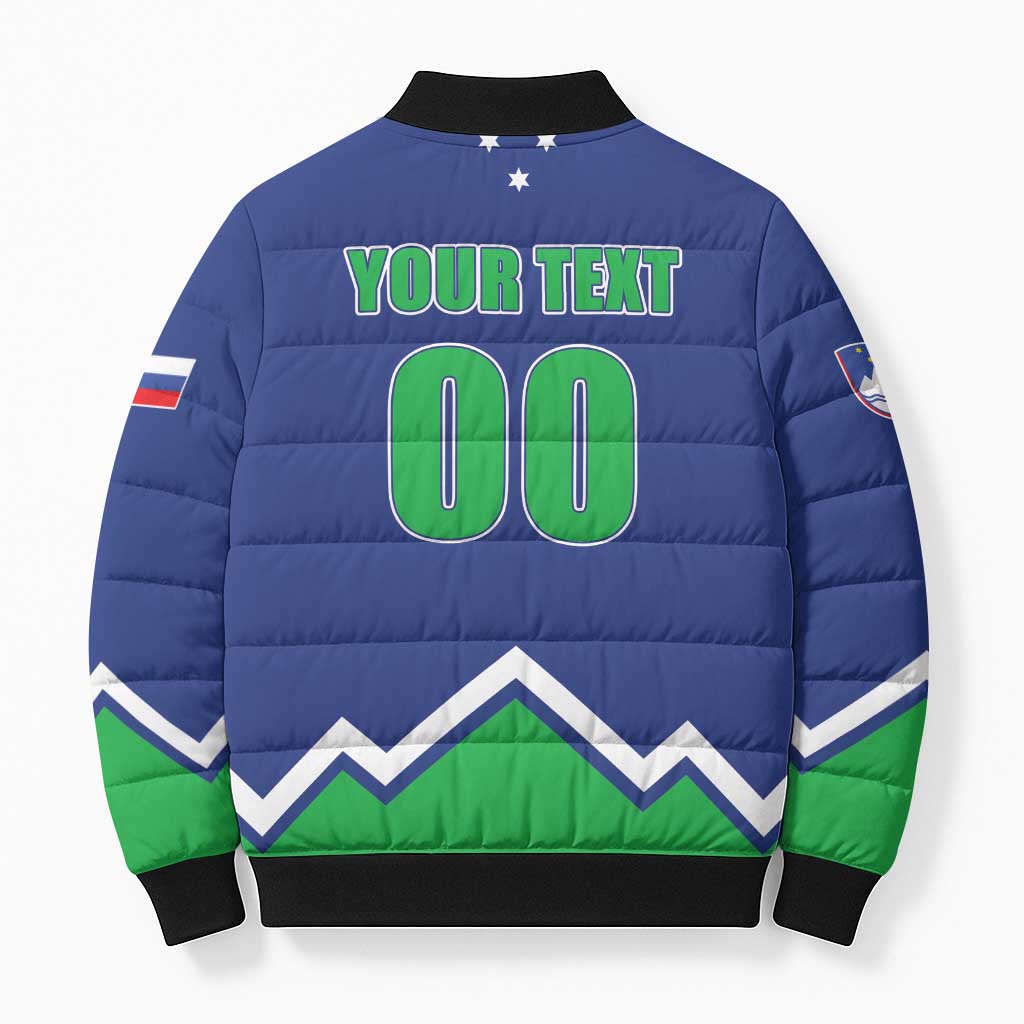 Custom Hockey 2026 Slovenia Bomber Puffer Jacket Go Champions Risi