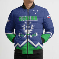 Custom Hockey 2026 Slovenia Bomber Puffer Jacket Go Champions Risi