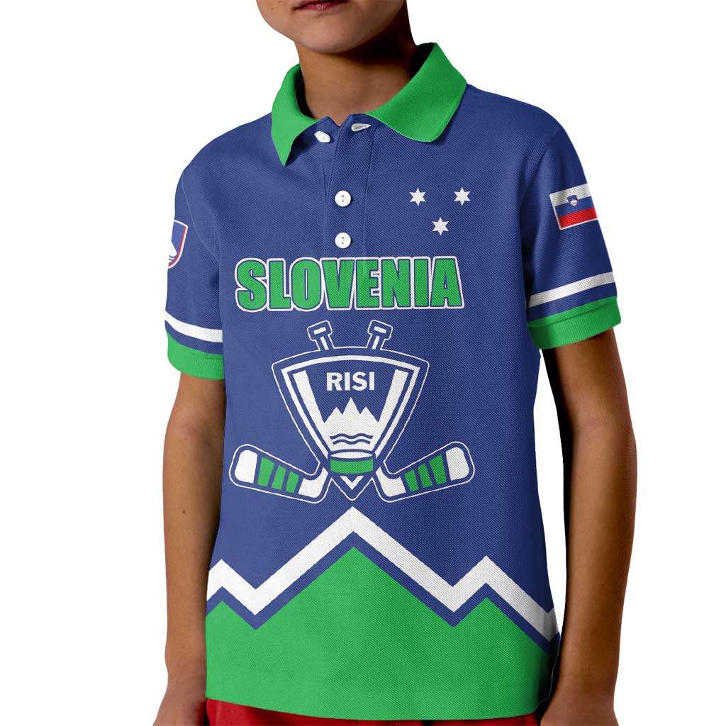 Custom Hockey 2026 Slovenia Kid Polo Shirt Go Champions Risi