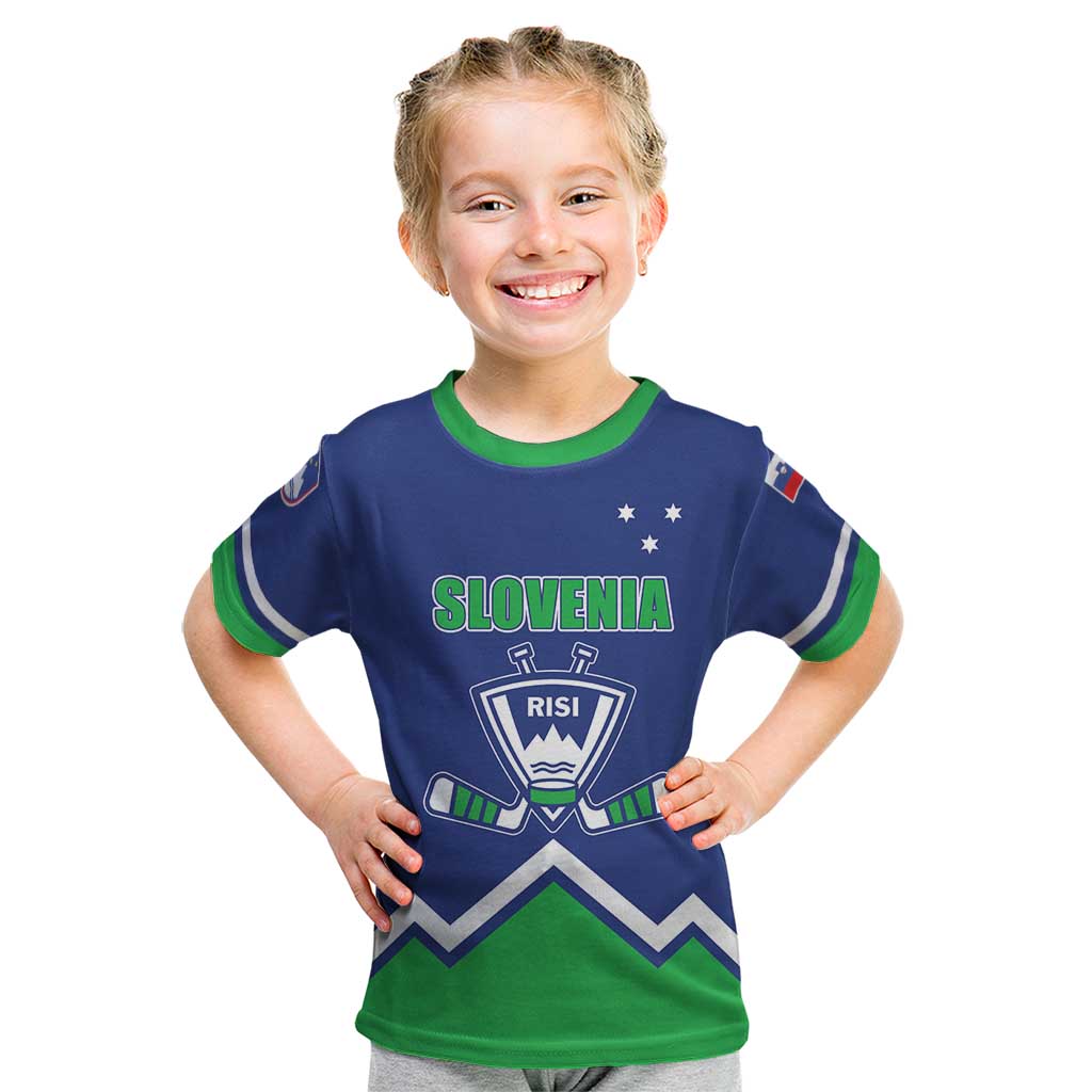 Custom Hockey 2026 Slovenia Kid T Shirt Go Champions Risi