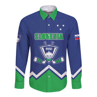 Custom Hockey 2026 Slovenia Long Sleeve Button Shirt Go Champions Risi