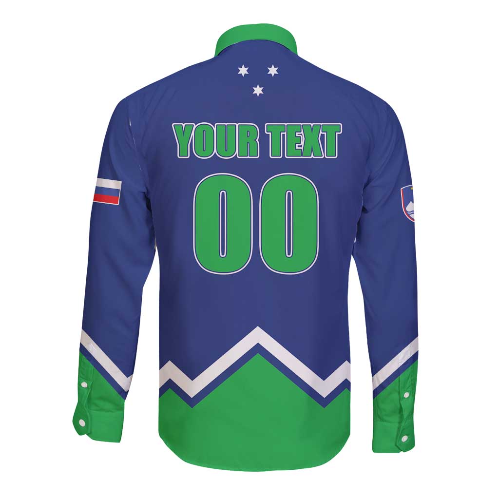 Custom Hockey 2026 Slovenia Long Sleeve Button Shirt Go Champions Risi