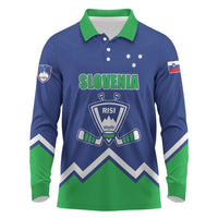 Custom Hockey 2026 Slovenia Long Sleeve Polo Shirt Go Champions Risi