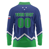 Custom Hockey 2026 Slovenia Long Sleeve Polo Shirt Go Champions Risi