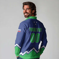 Custom Hockey 2026 Slovenia Long Sleeve Polo Shirt Go Champions Risi