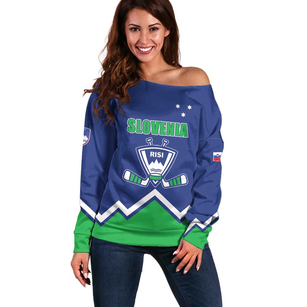 Custom Hockey 2026 Slovenia Off Shoulder Sweater Go Champions Risi