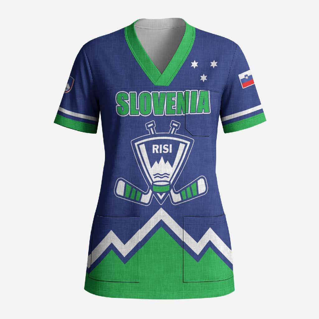 Custom Hockey 2026 Slovenia Scrub Top Go Champions Risi