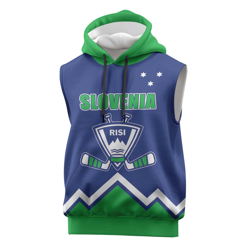 Custom Hockey 2026 Slovenia Sleeveless Hoodie Go Champions Risi