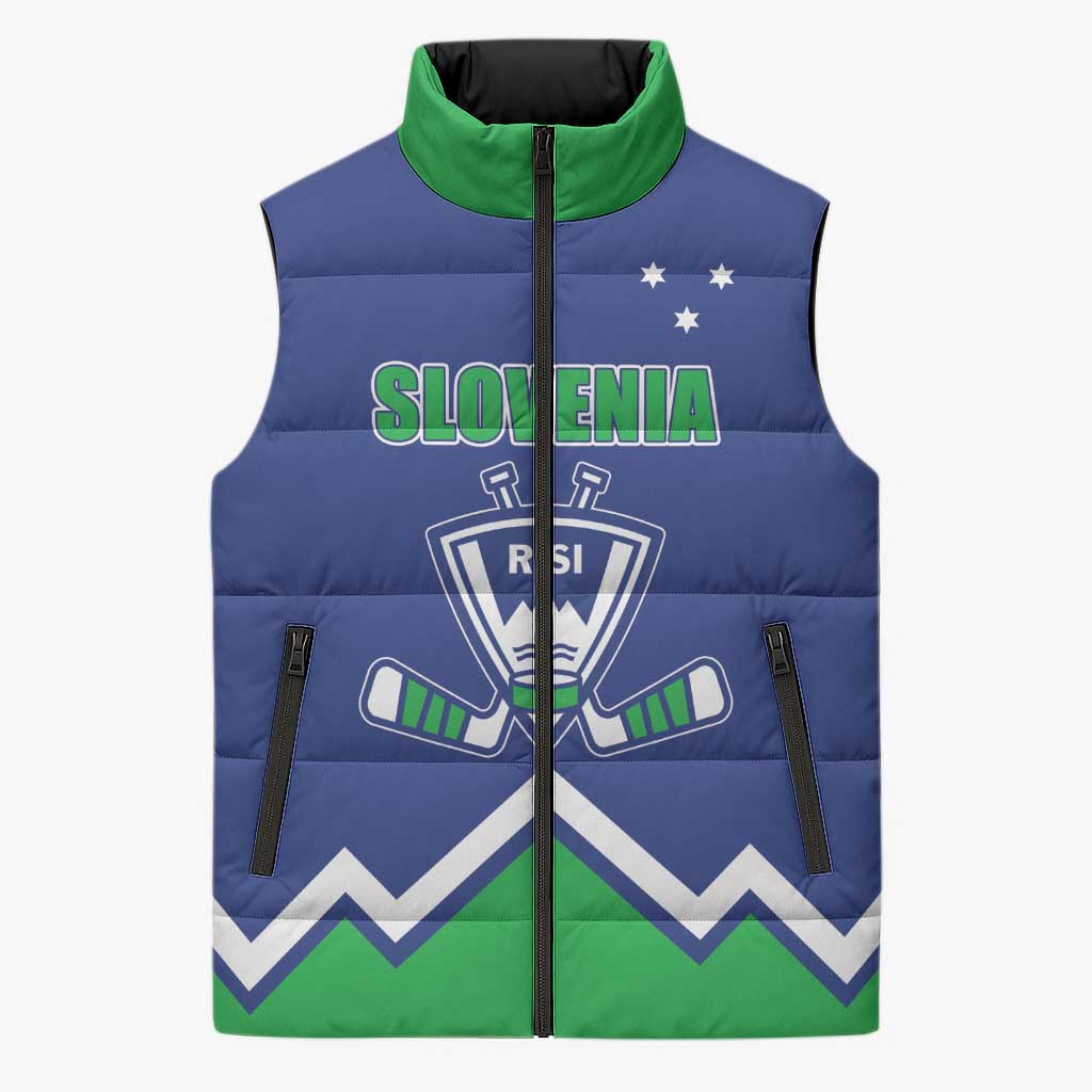Custom Hockey 2026 Slovenia Sleeveless Puffer Jacket Go Champions Risi