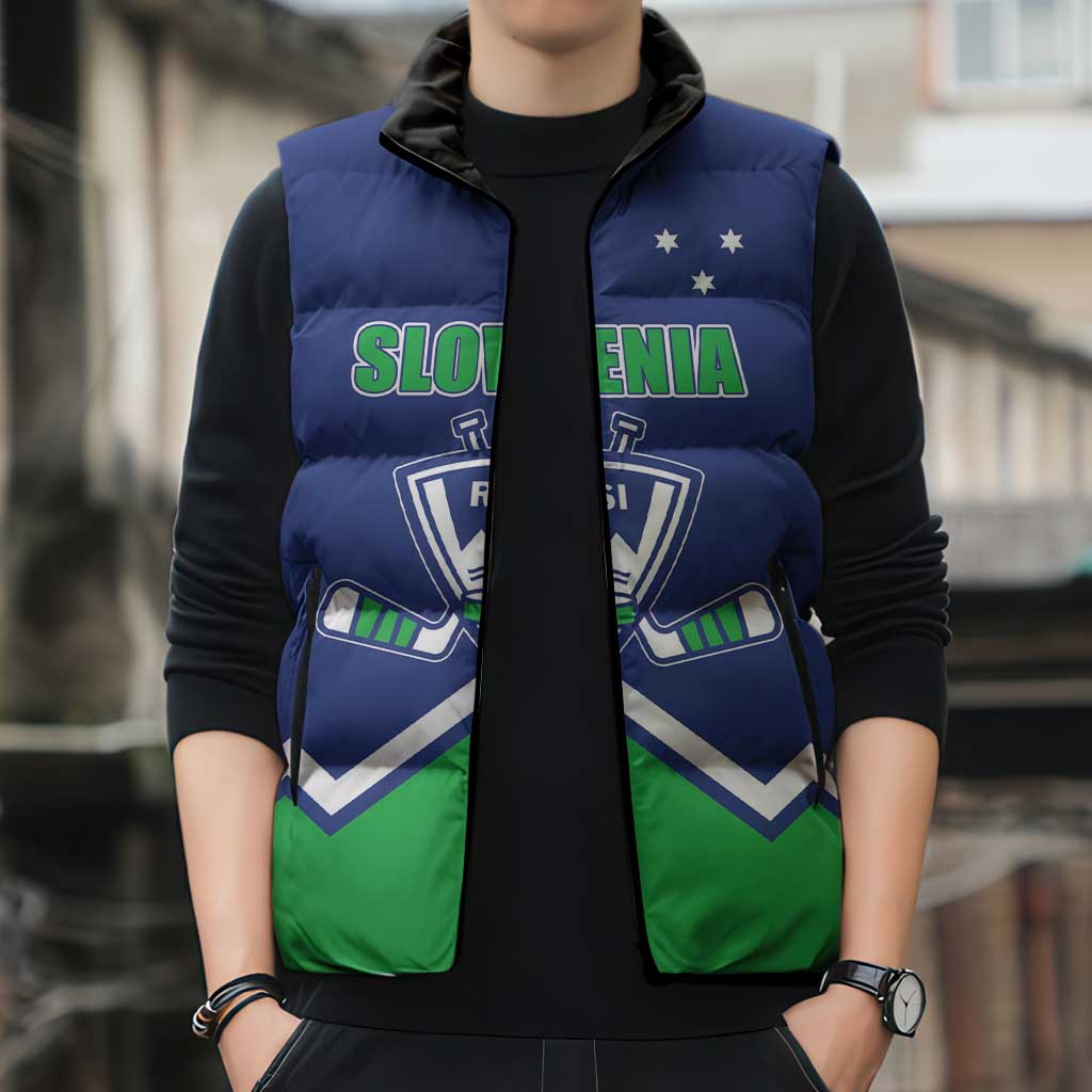 Custom Hockey 2026 Slovenia Sleeveless Puffer Jacket Go Champions Risi