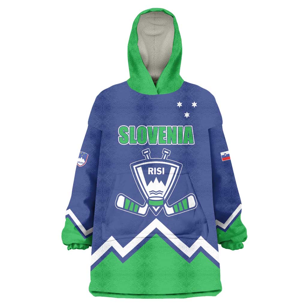 Custom Hockey 2026 Slovenia Wearable Blanket Hoodie Go Champions Risi