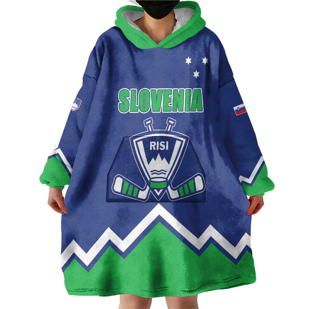 Custom Hockey 2026 Slovenia Wearable Blanket Hoodie Go Champions Risi