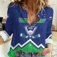 Custom Hockey 2026 Slovenia Women Casual Shirt Go Champions Risi