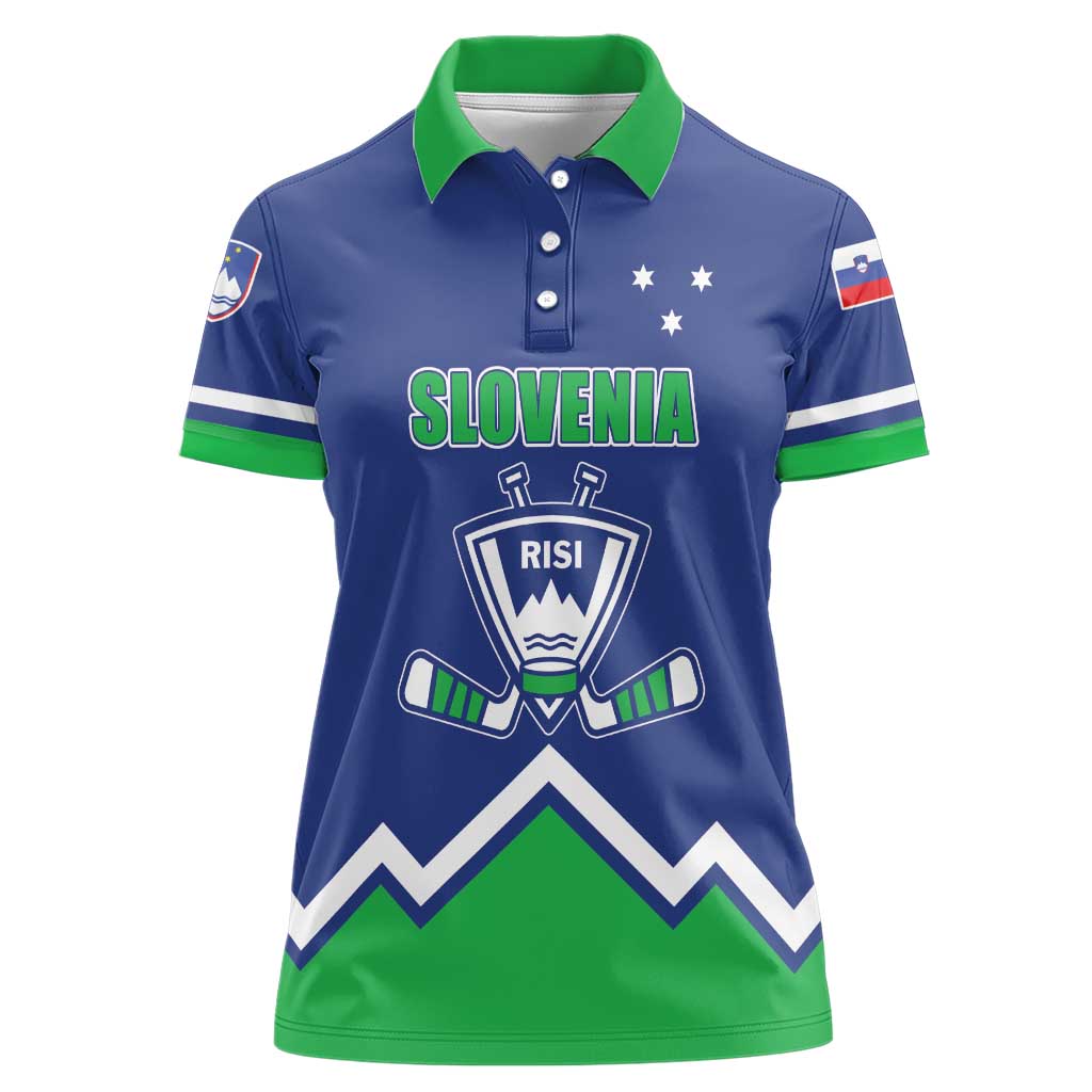 Custom Hockey 2026 Slovenia Women Polo Shirt Go Champions Risi