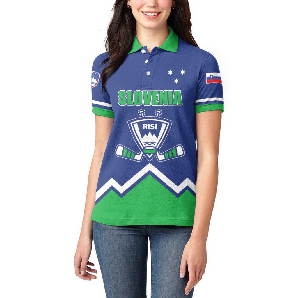 Custom Hockey 2026 Slovenia Women Polo Shirt Go Champions Risi