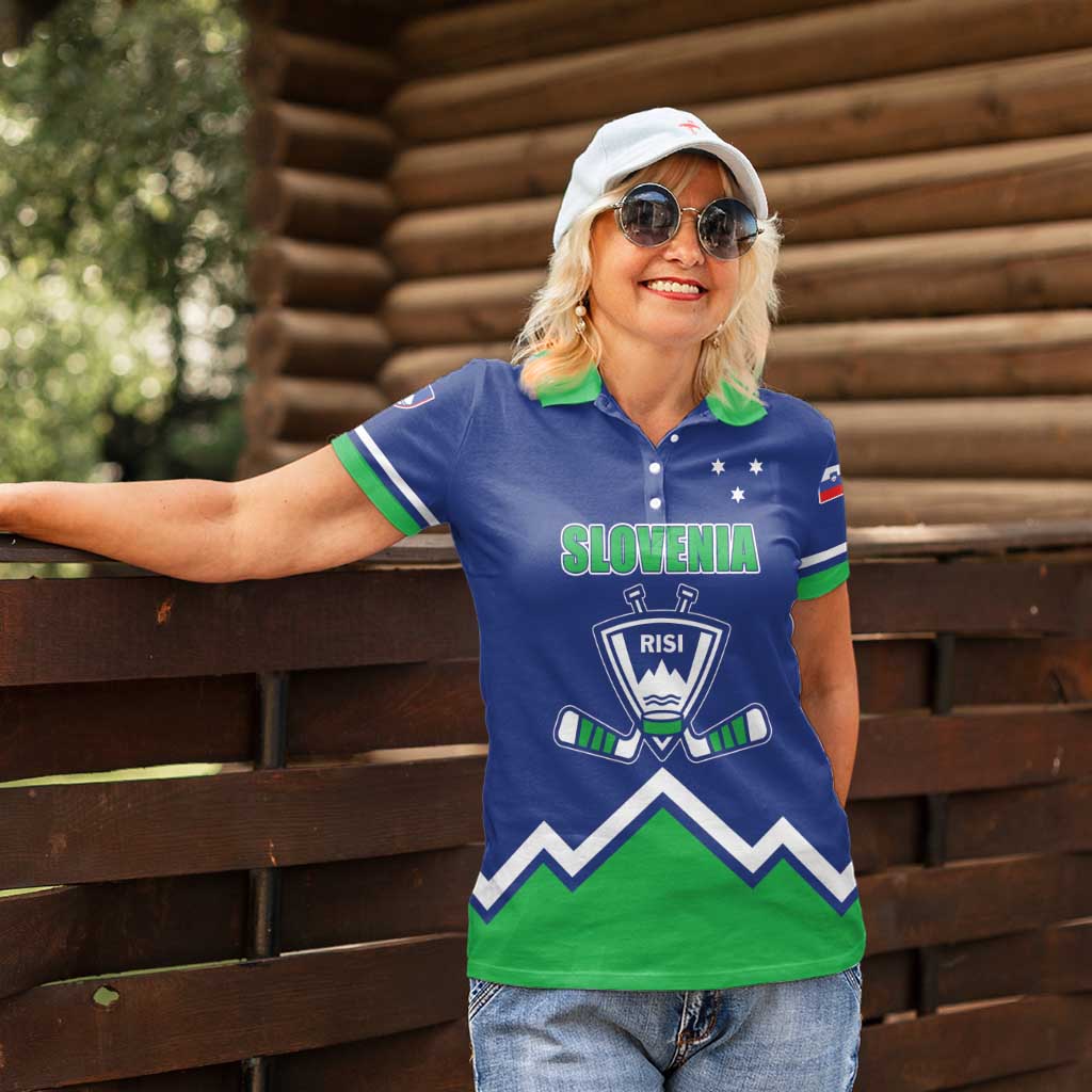 Custom Hockey 2026 Slovenia Women Polo Shirt Go Champions Risi