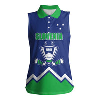 Custom Hockey 2026 Slovenia Women Sleeveless Polo Shirt Go Champions Risi