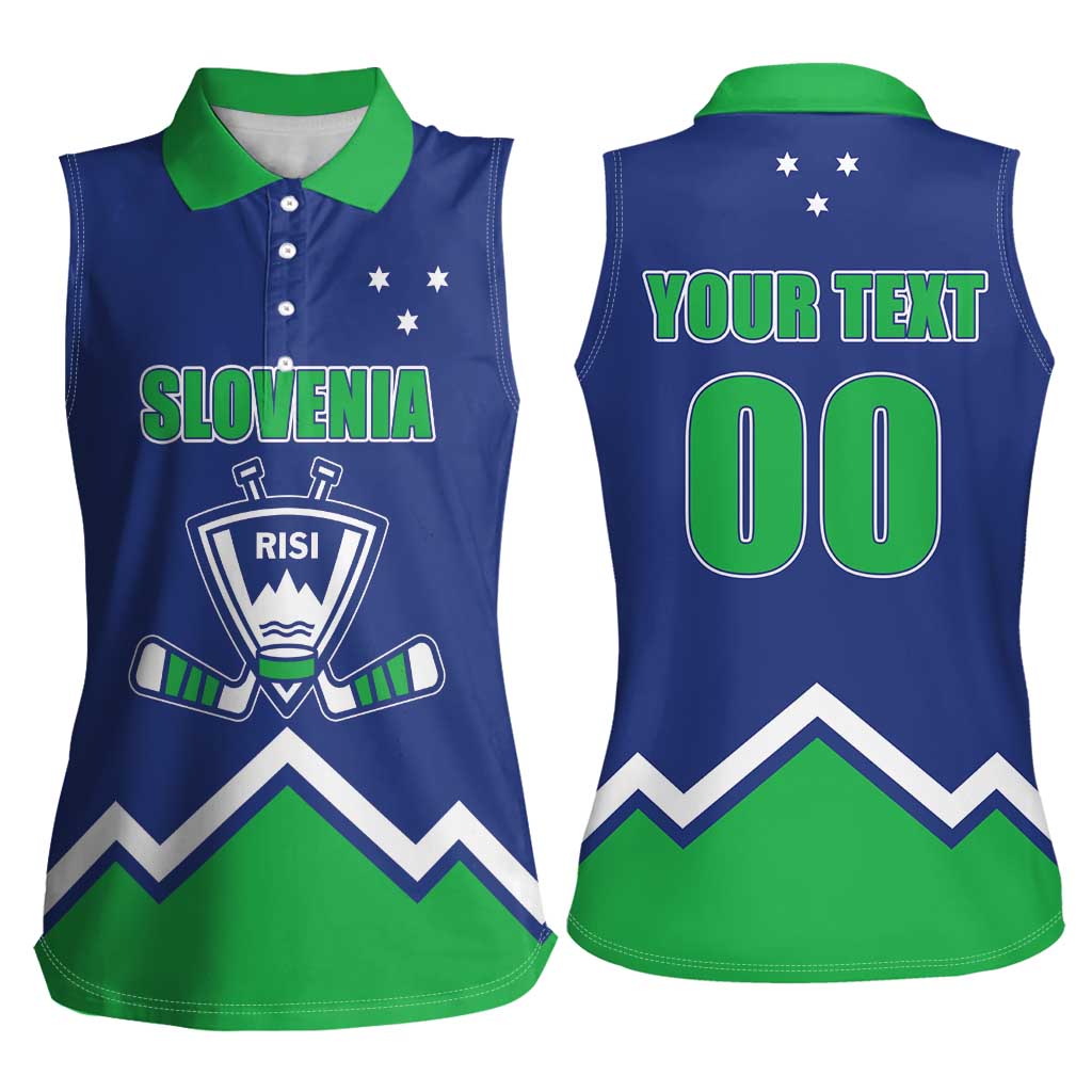 Custom Hockey 2026 Slovenia Women Sleeveless Polo Shirt Go Champions Risi