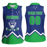 Custom Hockey 2026 Slovenia Women Sleeveless Polo Shirt Go Champions Risi