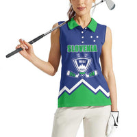 Custom Hockey 2026 Slovenia Women Sleeveless Polo Shirt Go Champions Risi