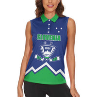 Custom Hockey 2026 Slovenia Women Sleeveless Polo Shirt Go Champions Risi