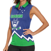 Custom Hockey 2026 Slovenia Women Sleeveless Polo Shirt Go Champions Risi