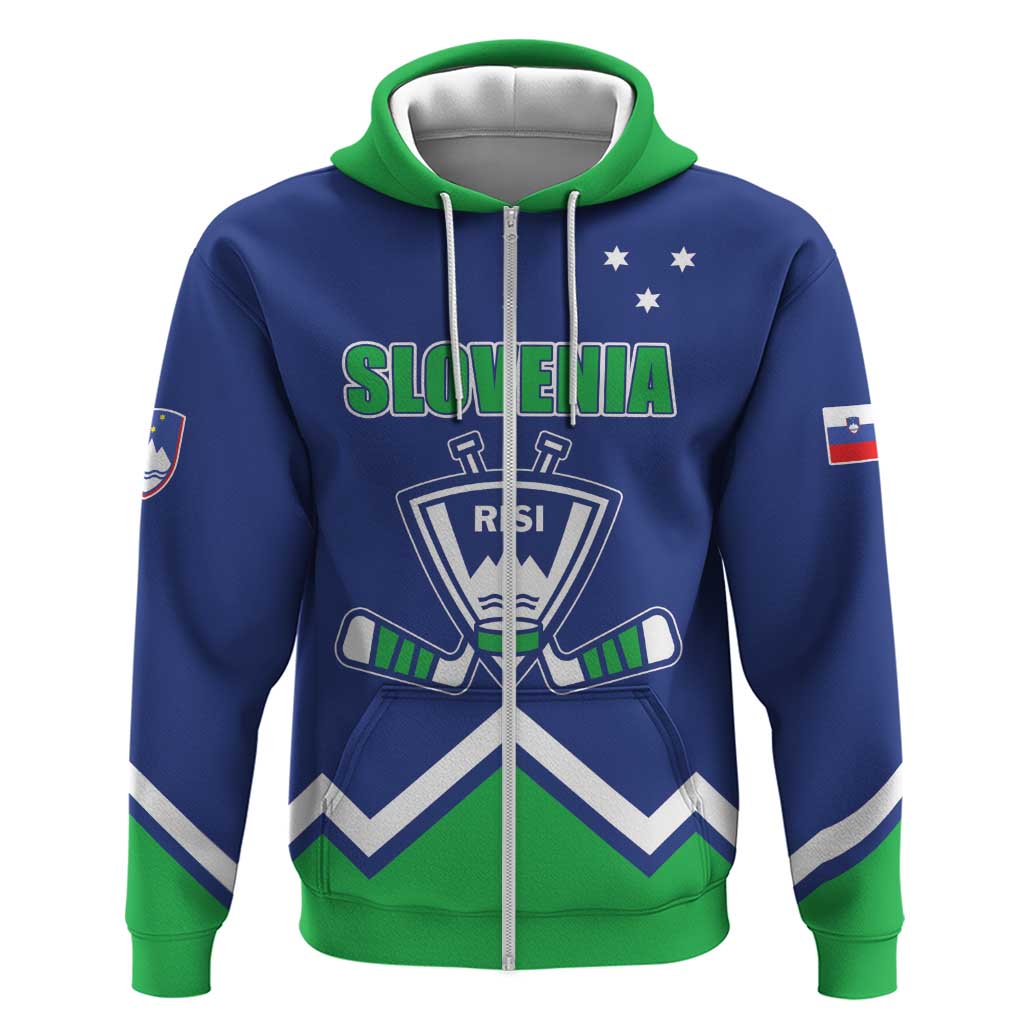 Custom Hockey 2026 Slovenia Zip Hoodie Go Champions Risi