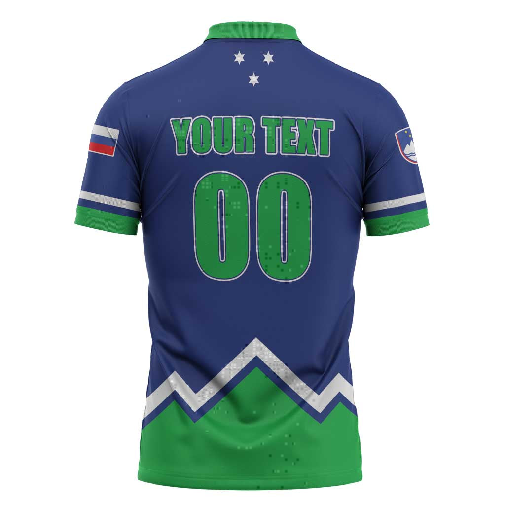Custom Hockey 2026 Slovenia Zipper Polo Shirt Go Champions Risi