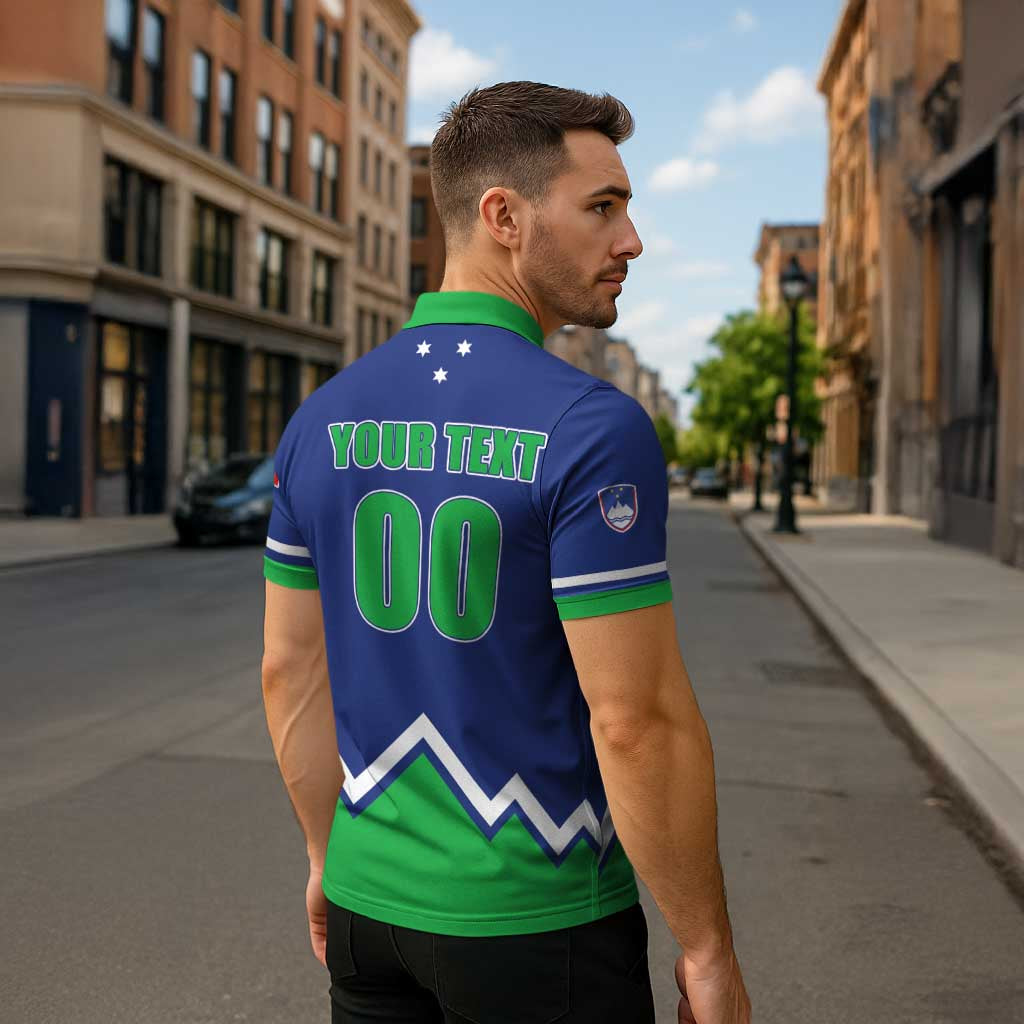 Custom Hockey 2026 Slovenia Zipper Polo Shirt Go Champions Risi