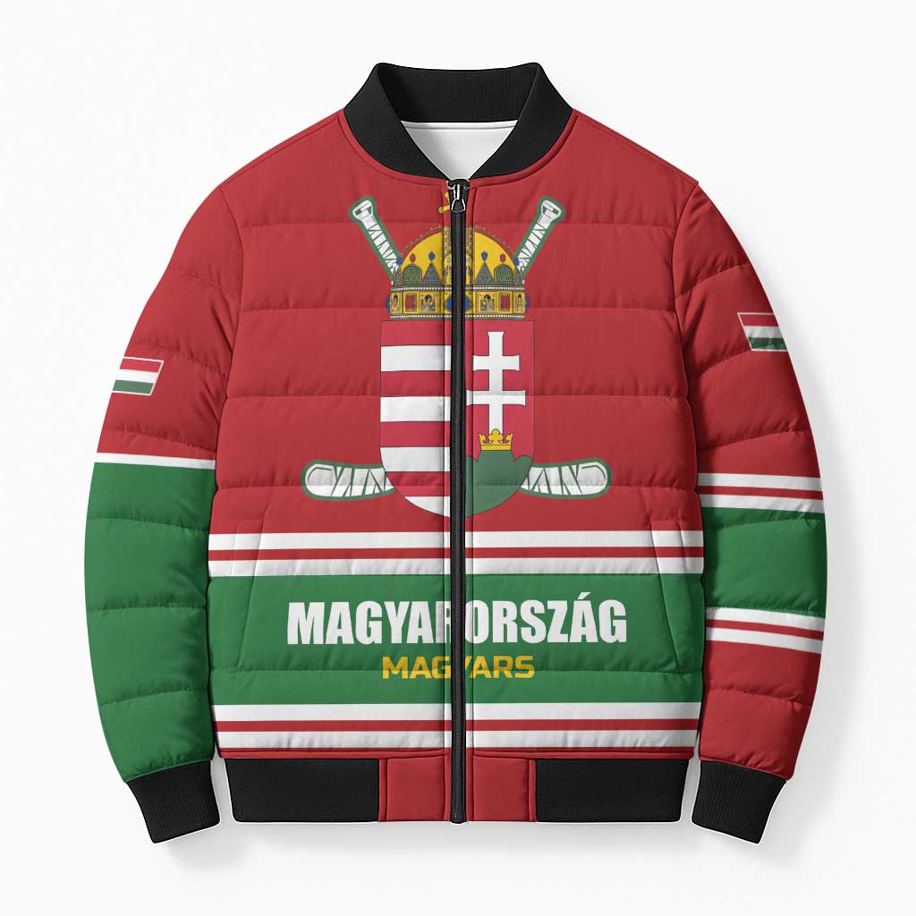 Custom Hockey 2026 Hungary Bomber Puffer Jacket Magyars Go Champions