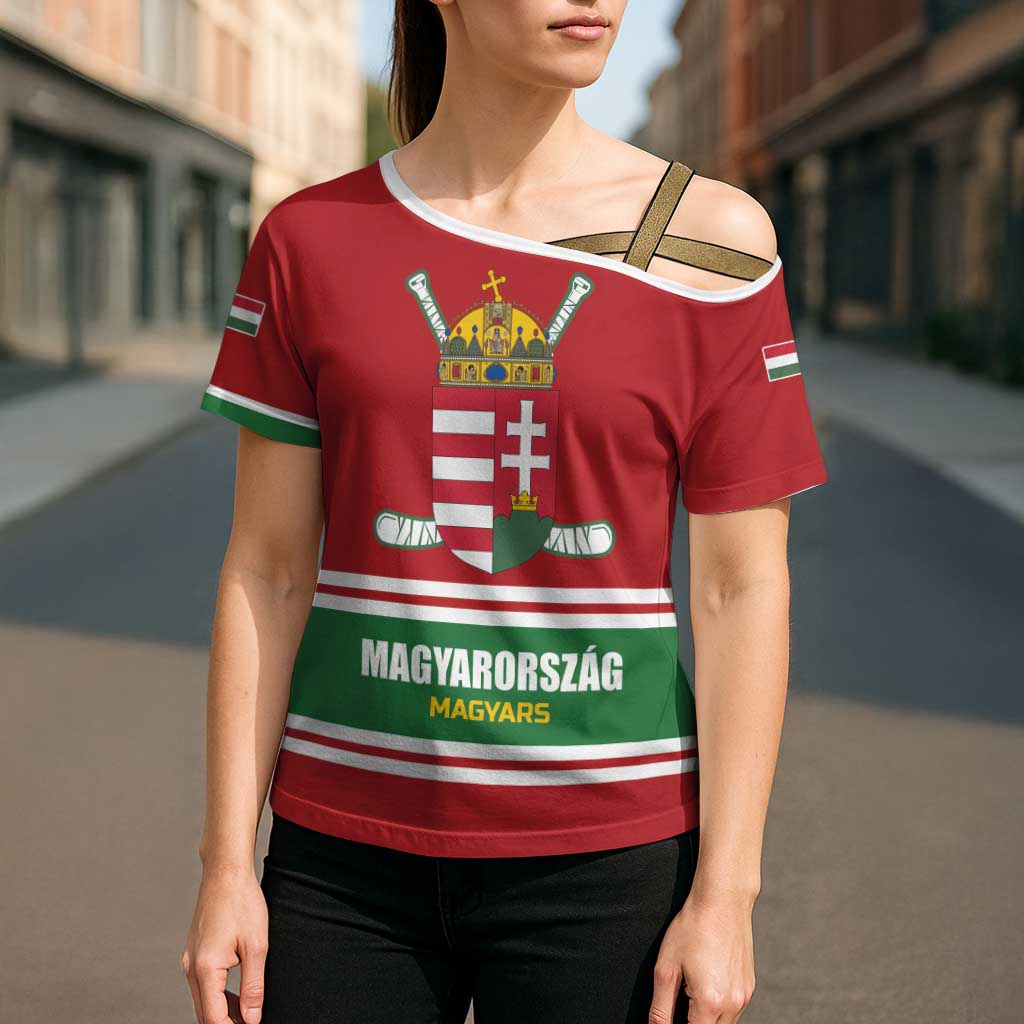 Custom Hockey 2026 Hungary Cross Shoulder Shirt Magyars Go Champions