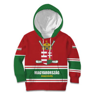 Custom Hockey 2026 Hungary Kid Hoodie Magyars Go Champions