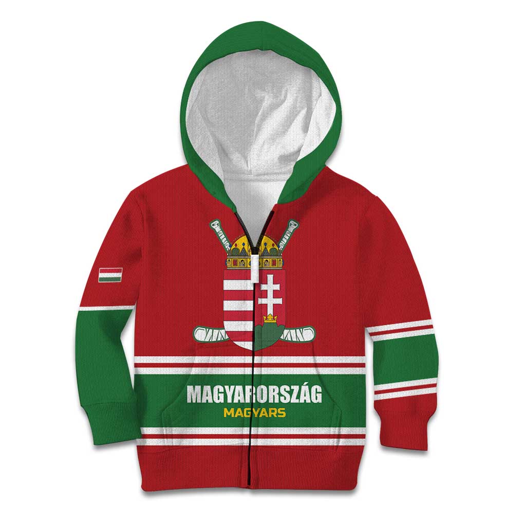 Custom Hockey 2026 Hungary Kid Hoodie Magyars Go Champions