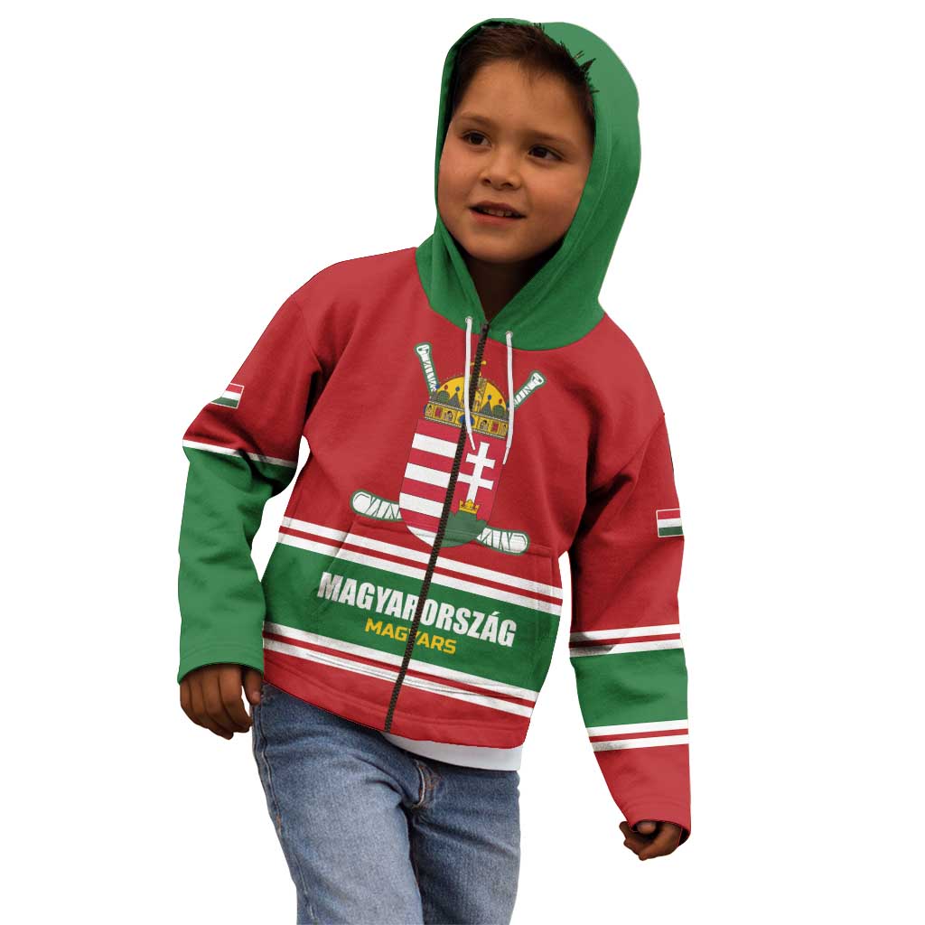 Custom Hockey 2026 Hungary Kid Hoodie Magyars Go Champions