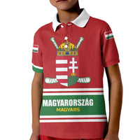 Custom Hockey 2026 Hungary Kid Polo Shirt Magyars Go Champions
