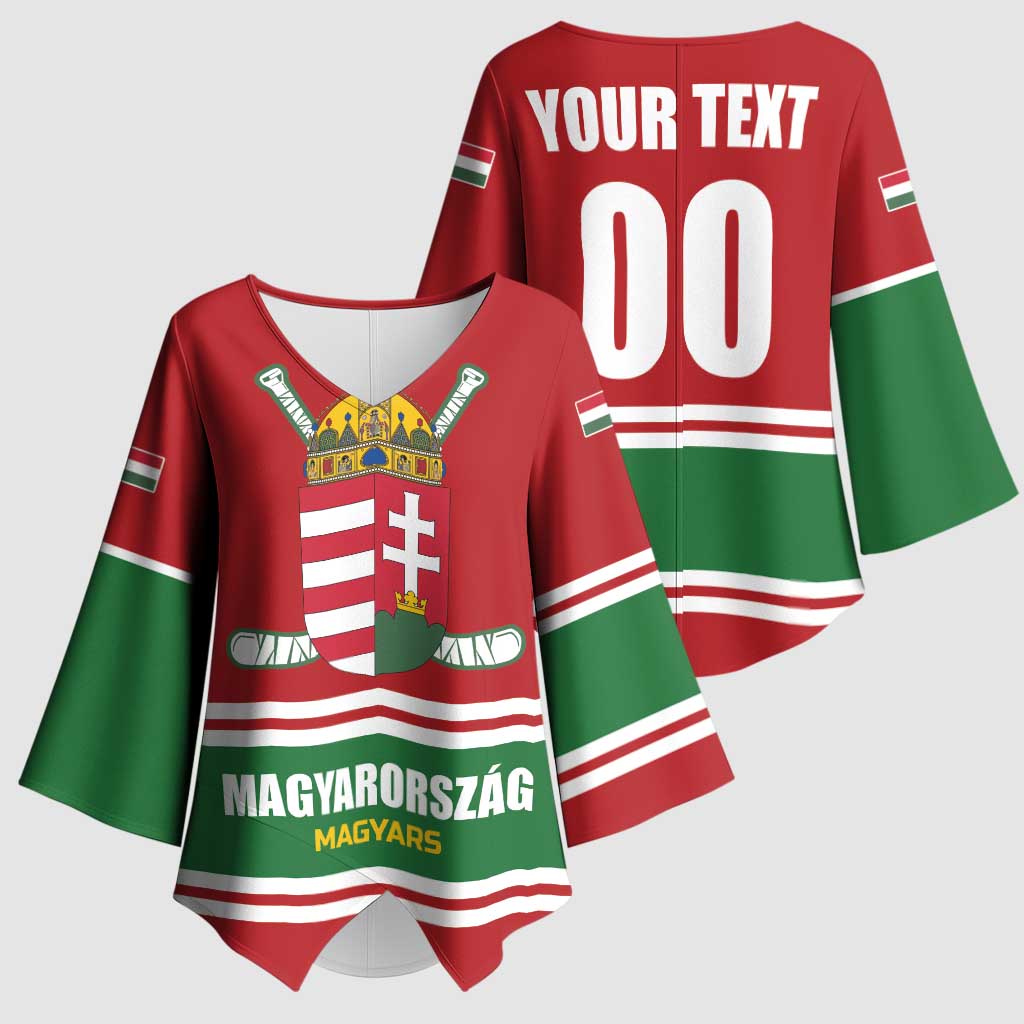 Custom Hockey 2026 Hungary Kimono Sleeve Blouse Magyars Go Champions
