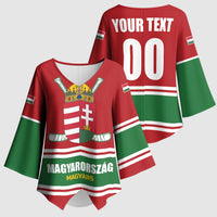 Custom Hockey 2026 Hungary Kimono Sleeve Blouse Magyars Go Champions