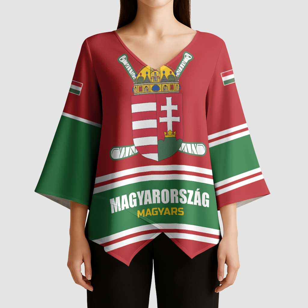 Custom Hockey 2026 Hungary Kimono Sleeve Blouse Magyars Go Champions