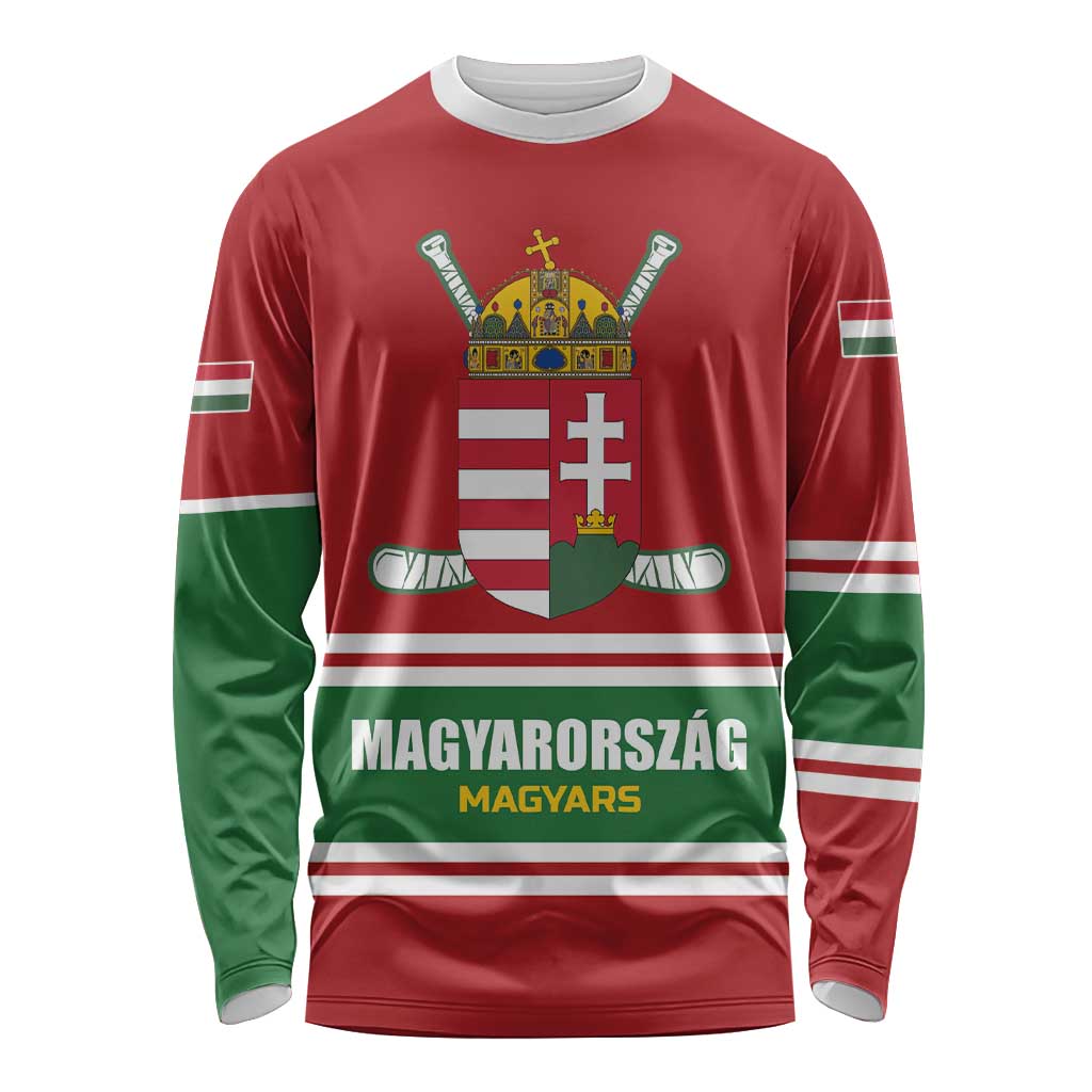 Custom Hockey 2026 Hungary Long Sleeve Shirt Magyars Go Champions