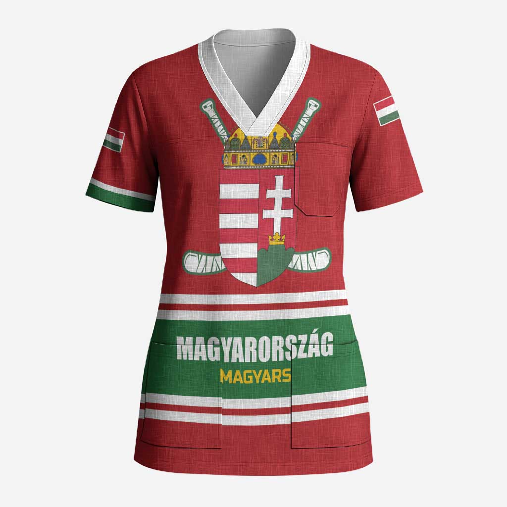 Custom Hockey 2026 Hungary Scrub Top Magyars Go Champions