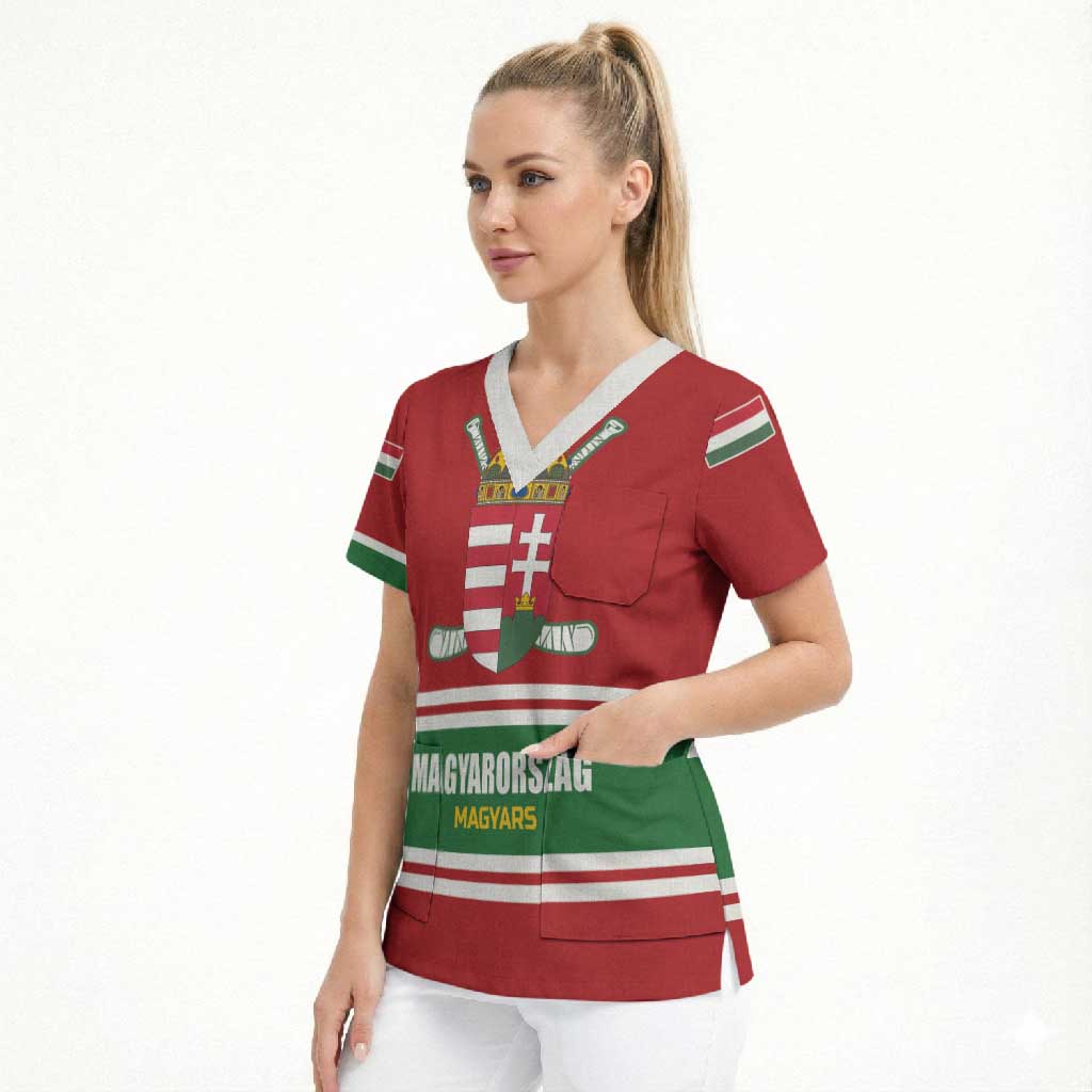 Custom Hockey 2026 Hungary Scrub Top Magyars Go Champions